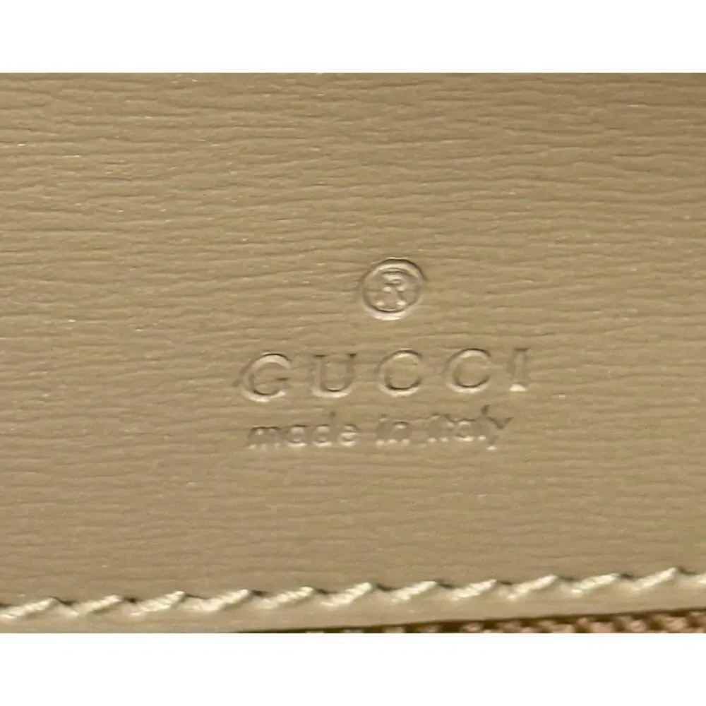 Gucci Super Mini Crossbody Bag GG Shadow Taupe Brown Supreme Vanity